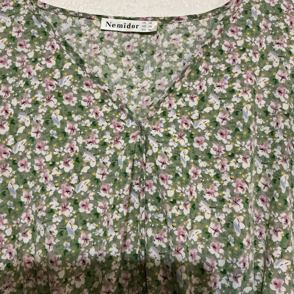 Nemidor Womens 24 Floral Maxi Dress Pockets Tea Party Cottagecore - Picture 4 of 8